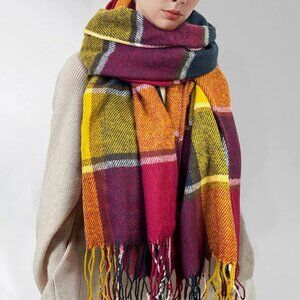 Colorful Soft Oversized Fall Scarf – Warm, Stylish, and Perfect for All-Day